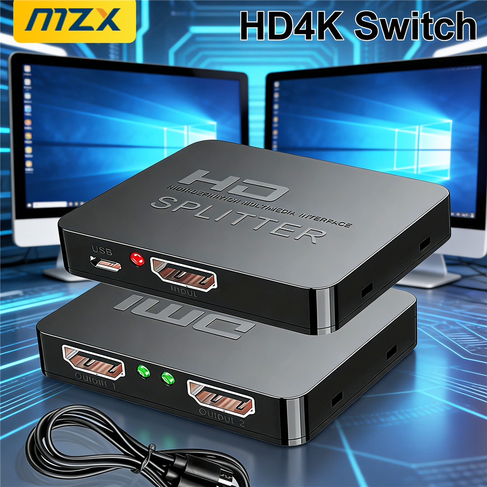 Kvm Switch Dual Monitor - Conmutador HDMI 4K 1 Entrada 2