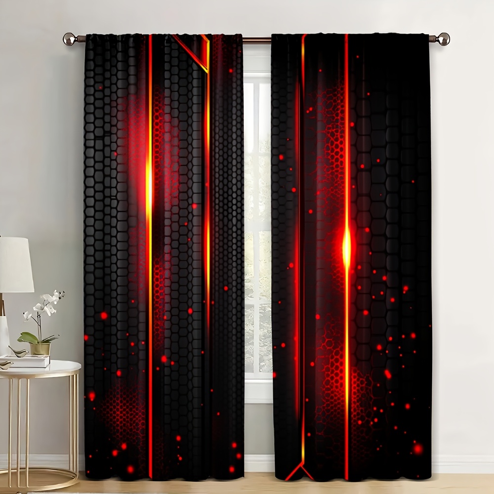 Office Tech For Home - 2 Cortinas de Lava Negras y