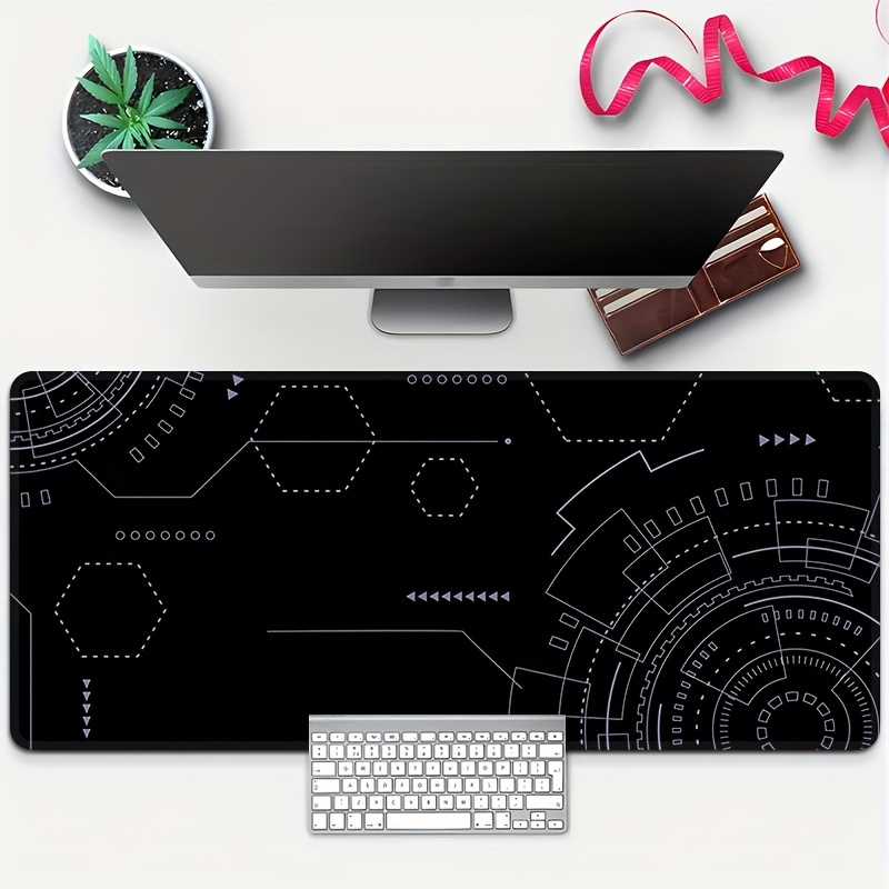 Office Tech Setup - Alfombrilla de Escritorio Extendida con Diseño