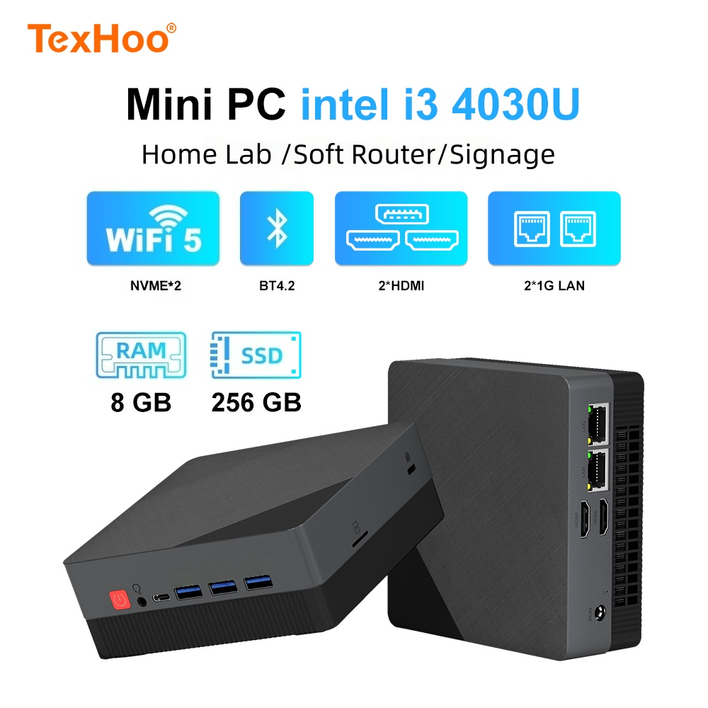 Mini PC Texhoo Intel Core I3 4 - Thin Client Mini Pc reseña y precio