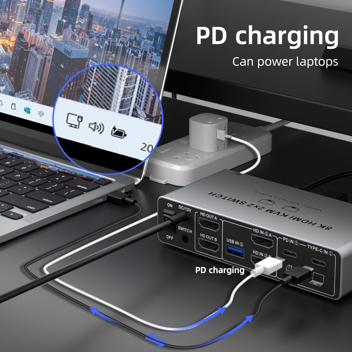 Conmutador KVM USB C HDMI DP,  - Kvm Switch Dual Monitor reseña y precio