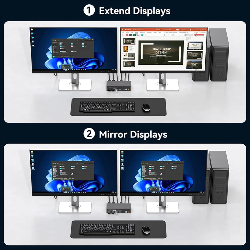 Conmutador KVM HDMI de Monitor - Kvm Switch Dual Monitor reseña y precio