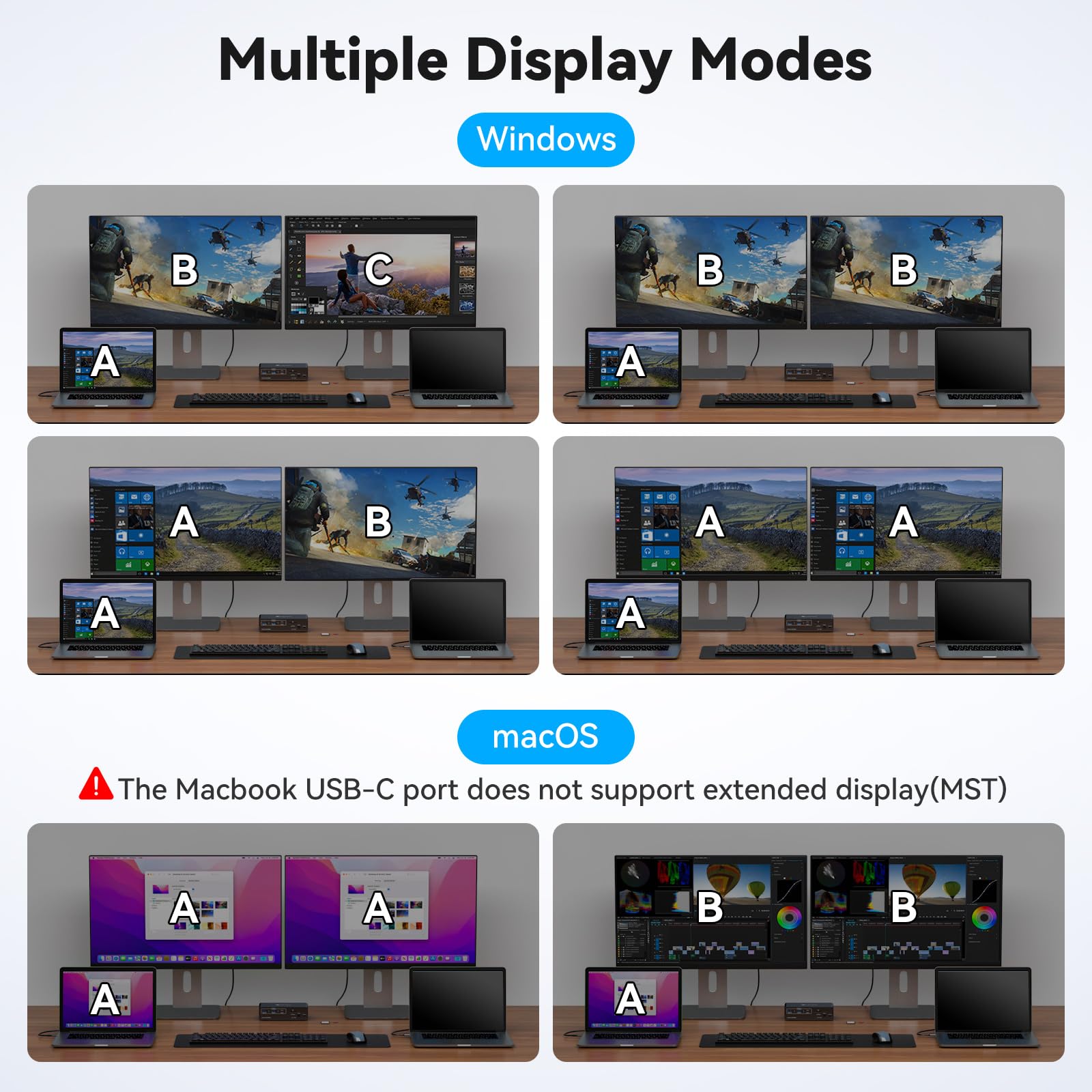 Conmutador KVM USB C, 2 monito - Kvm Switch Dual Monitor reseña y precio