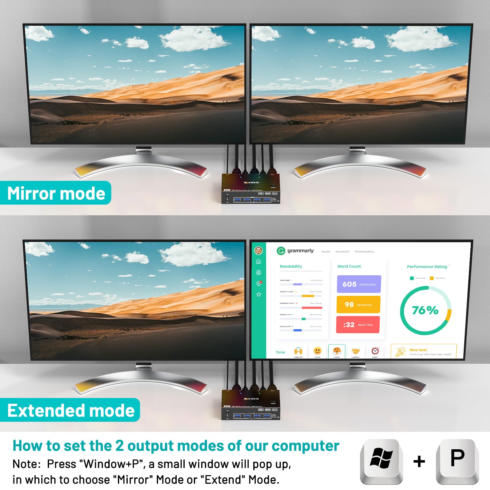 Conmutador KVM 4K a 144 Hz par - Kvm Switch Dual Monitor reseña y precio