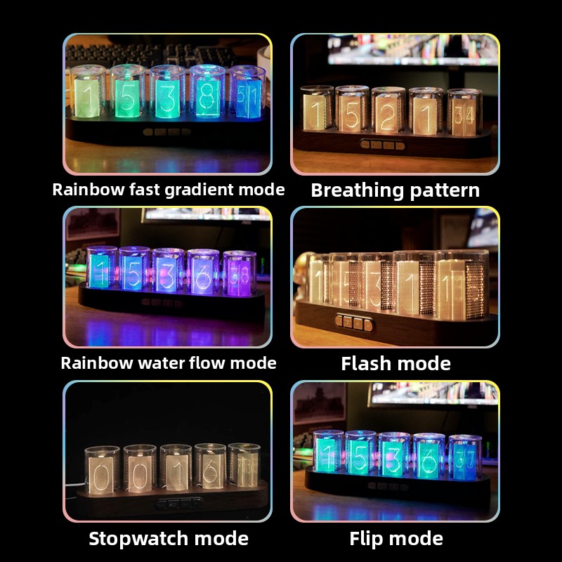 Reloj de tubo LED Nixie RGB pa - Office Tech Setup reseña y precio