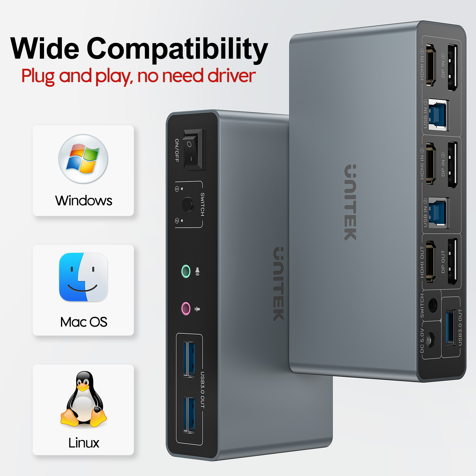 UNITEK 2 × 2 HDMI DP KVM Conmu - Kvm Switch Dual Monitor reseña y precio