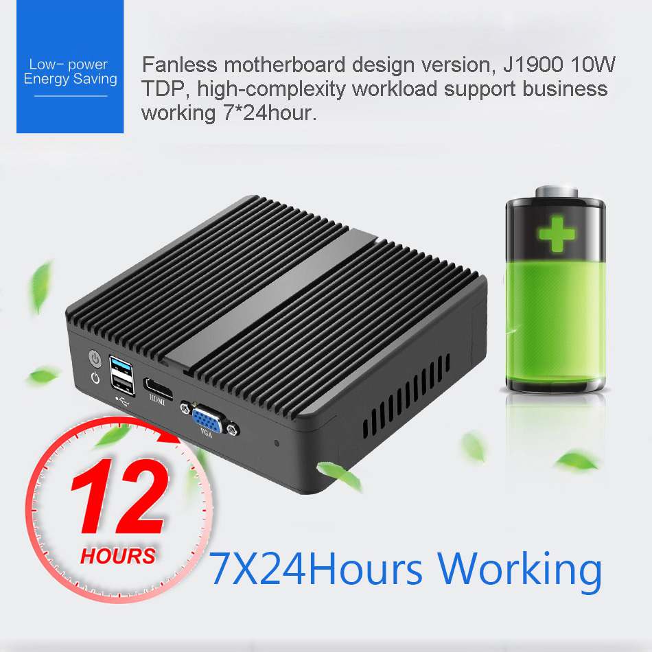 Mini PC Sin Ventilador, 4 Puer - Thin Client Mini Pc reseña y precio