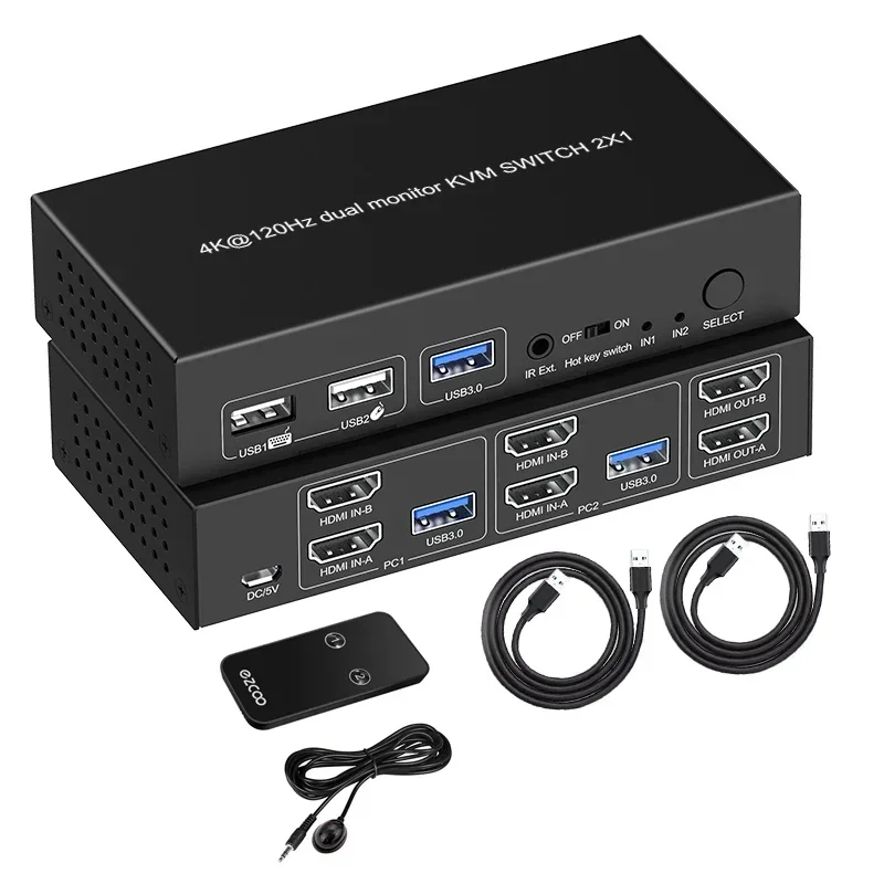 En stock: Conmutador KVM HDMI  - Kvm Switch Dual Monitor reseña y precio